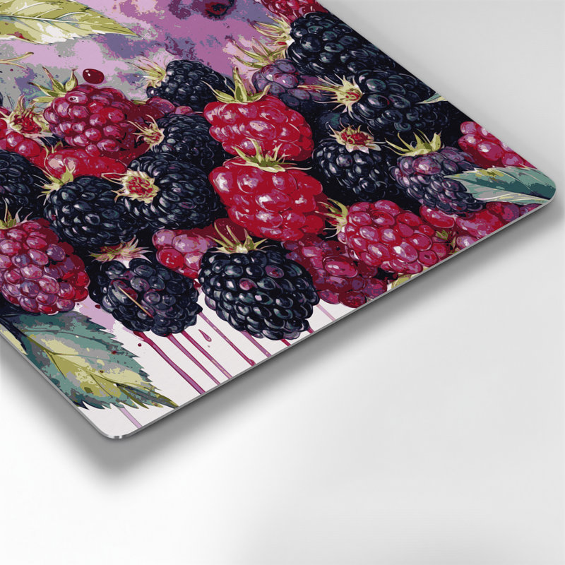 Art mural en métal «Fruit Blackberry» mauve, H 12 po x l 12 po