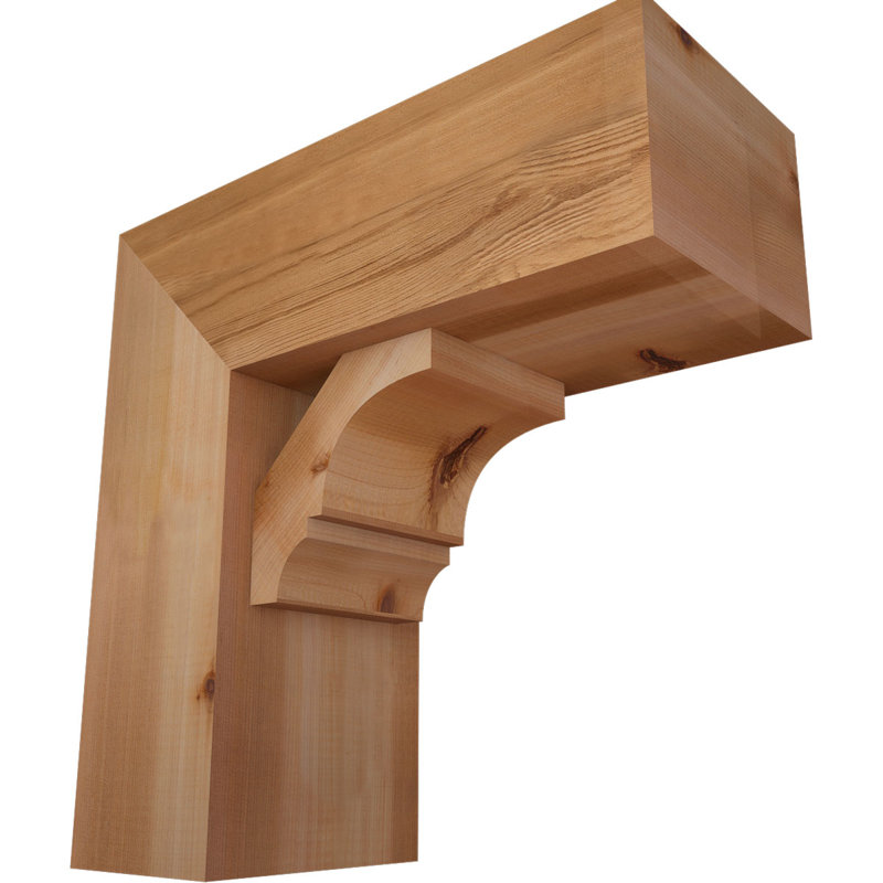 Balboa Block Offset Brace Bracket, 18 x 18, 7 1/2"W Western Red Cedar (Smooth)