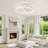  Cissline 20" Modern White Flush Mount Ceiling Fan With Integrated Ring Light For Bedroom & Living Spaces-217699768