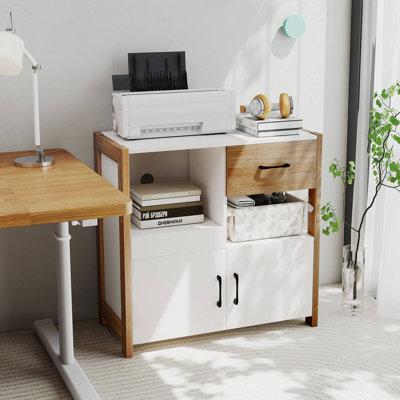 Armoire de cuisine avec tiroir, tablette coulissante et 2 portes pour la salle à manger