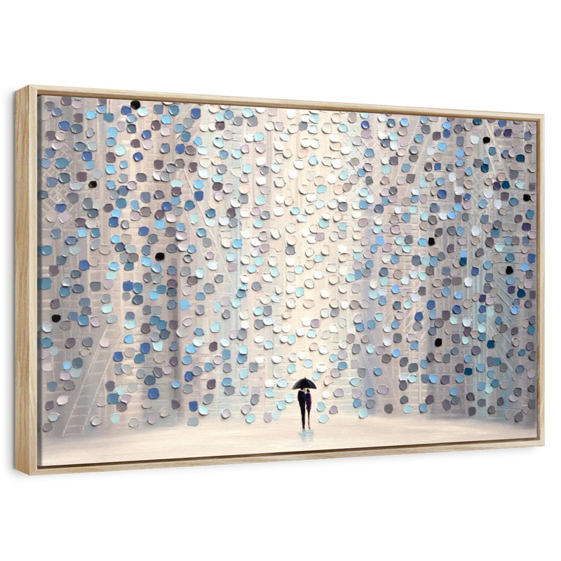 Promenez-vous ensemble, Cadre flottant en bois naturel, 46 po x 31 po