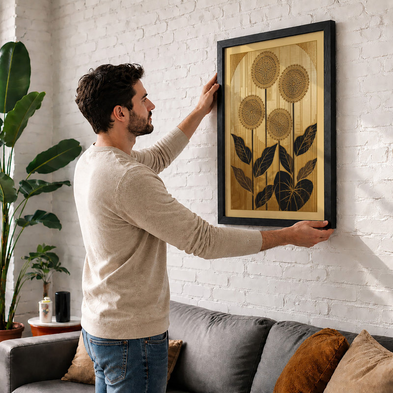 Dotted Flower Stems Botanical - Print, Unframed, A1 - 84.1 x 59.4 cm