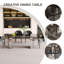 Table de salle à manger en acier inoxydable-1759806121