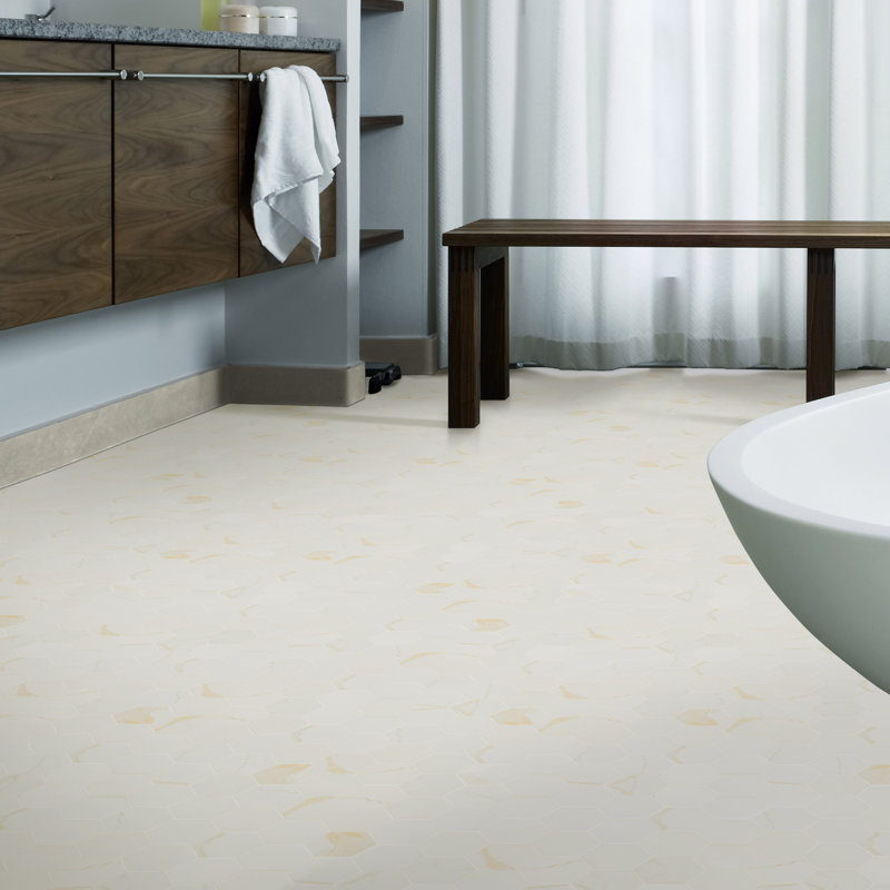 Ardena 12 in. x 12 in. Matte Porcelain Hexagon Stone Look Floor and Wall Tile, Vena