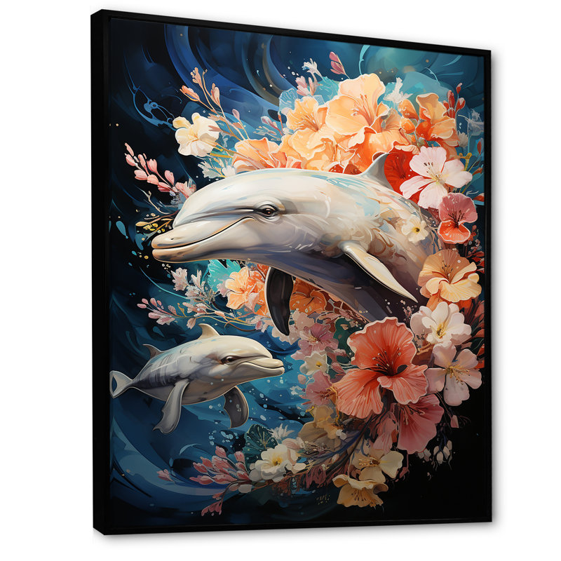 Dolphin Aquatic Harmony I, H 32 po x l 24 po x P 1 po, Cadre flottant noir