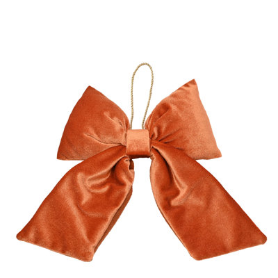 Velvet Bow Hanger Burnt Orange Medium