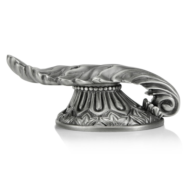 LOUIS XV KNOB WITH SMALL PLATE;,  Antique Nickel