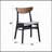 Contemporary 5Pc Dining Set Black And Walnut Finish Table And 4 Side Chairs Padded Seat Wooden Kitchen Furniture