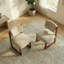 Chaise rembourrée moderne de 21 po avec dossier réglable, structure en bois massif (finition noyer), chaise décorative confortable, convient aux salles à manger ou aux bureaux à domicile, disponible en ensemble de 2-1837437070-1837437071