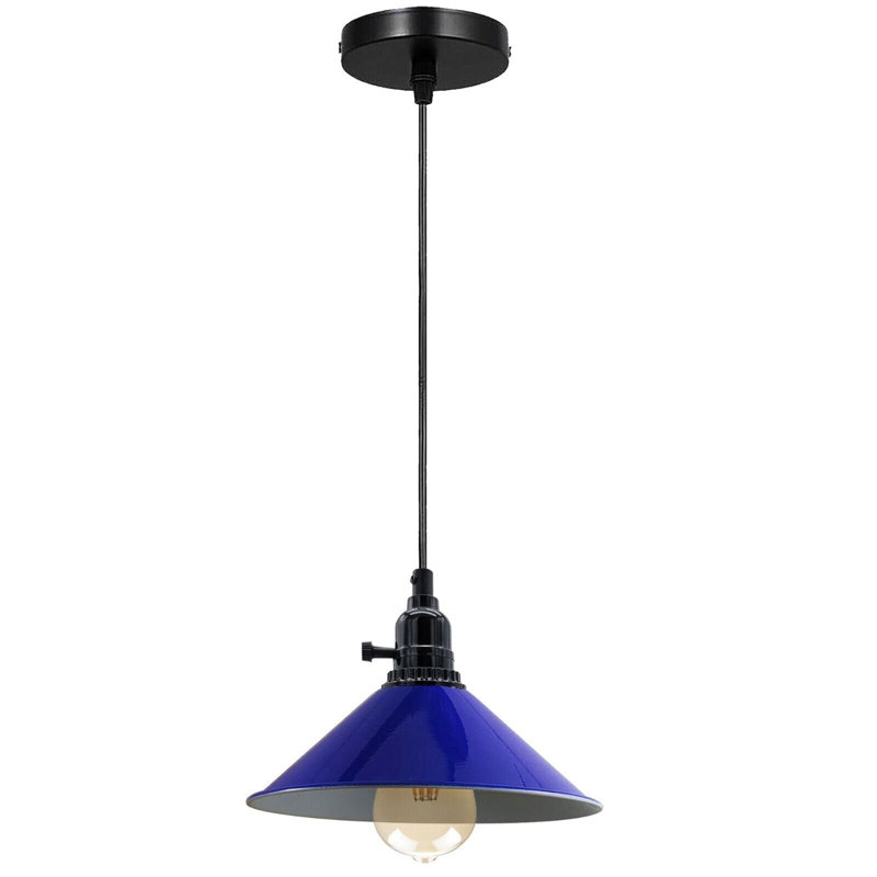 Fidel 1 - Light Single Pendant, Navy Blue