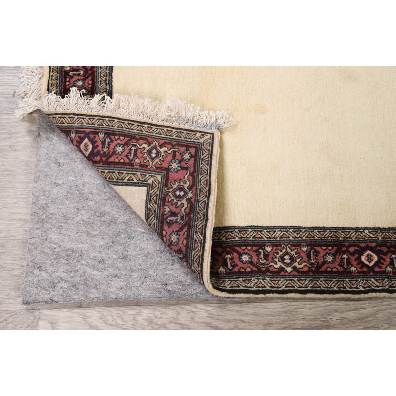 Tapis unique en laine noué à la main 2 pi 9 po x 4 pi 7 po beige nouvel âge Mahid One-of-a-Kind Mahid