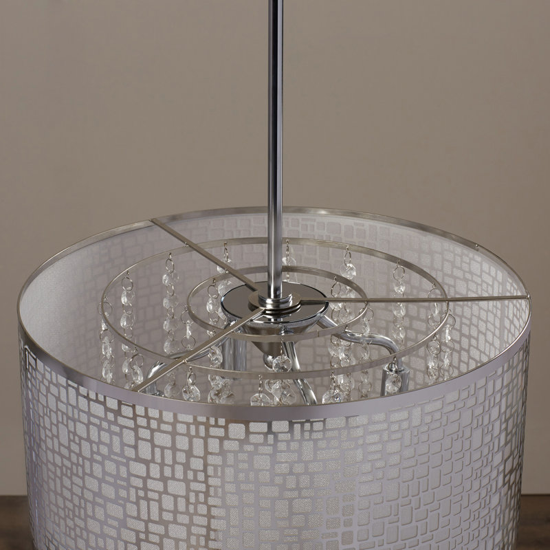 Luminaire suspendu cylindrique à 4 lumières Jill