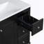 Meuble-lavabo noir 36 po (lavabo non inclus)