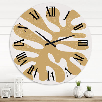 Minimal élémentaire organique et géométrique compostions XX XXXV - horloge murale moderne