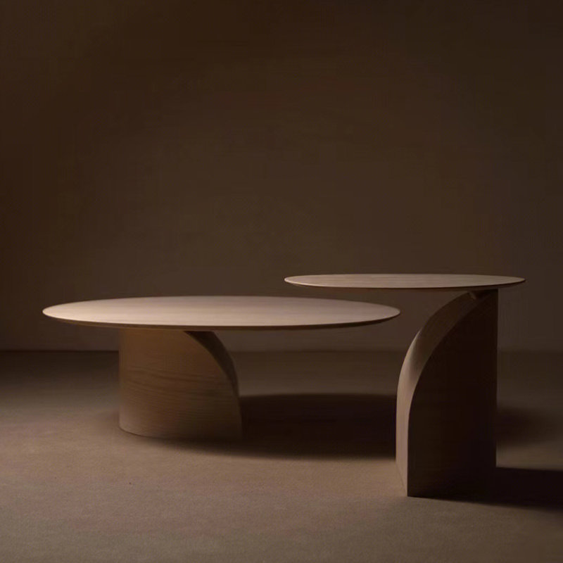 Wabi-sabi minimal log tea table
