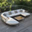 Tivoli Outdoor Teak Ottoman-1995414361
