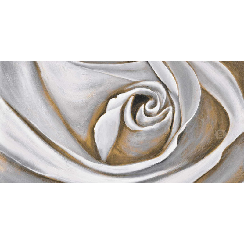 White rose closeup - 15.75"x31.50" Desk mat