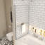 Pare-baignoire pivotant avec verre trempé de 1/4 po et barre à serviettes 3458