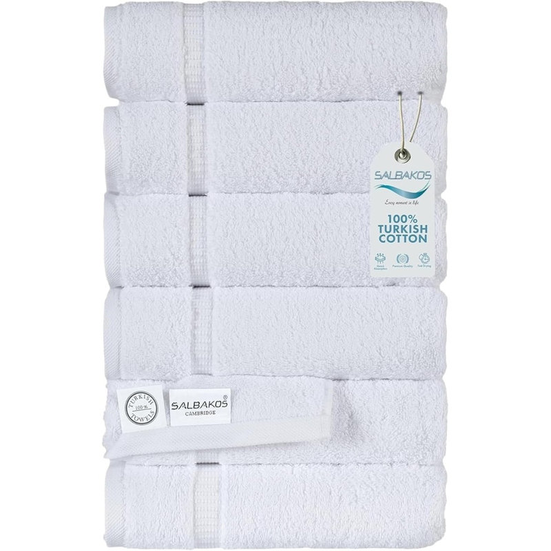 Ensemble de 4 serviettes en coton Antalya, Bleu marine