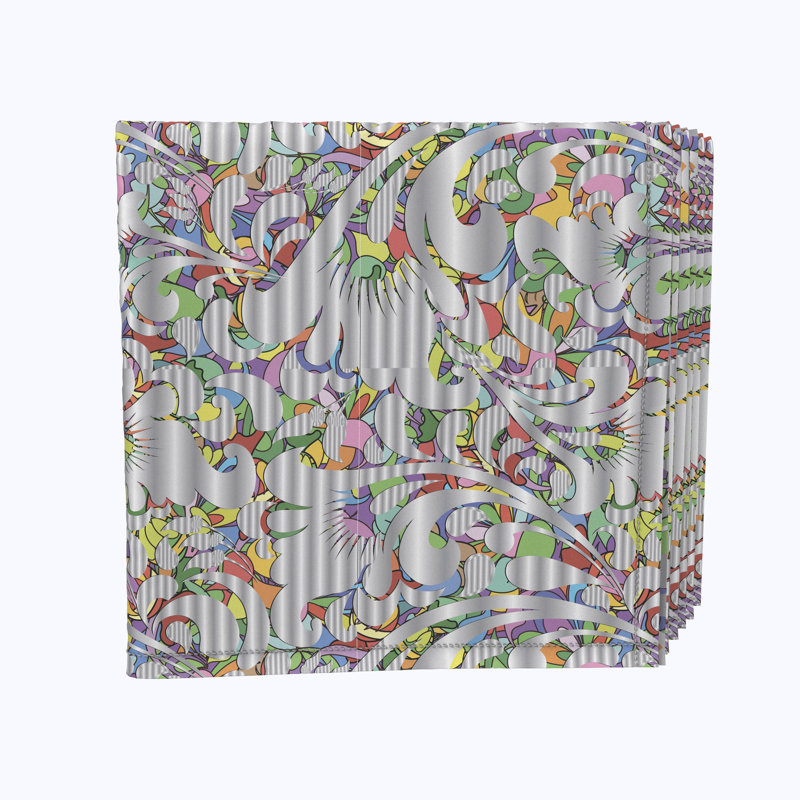 Polyester Paisley Square Napkin