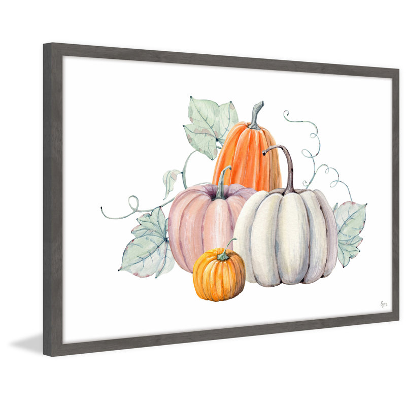 « quelques citrouilles », reproduction d’art encadrée, 20" x 30"