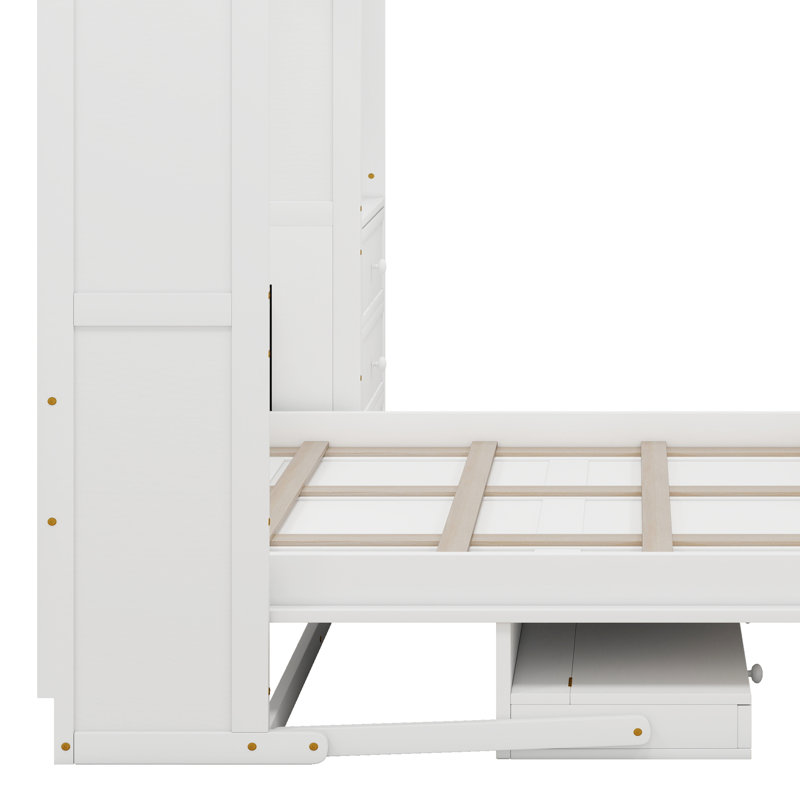 Commode murale avec lit escamotable Murphy, White