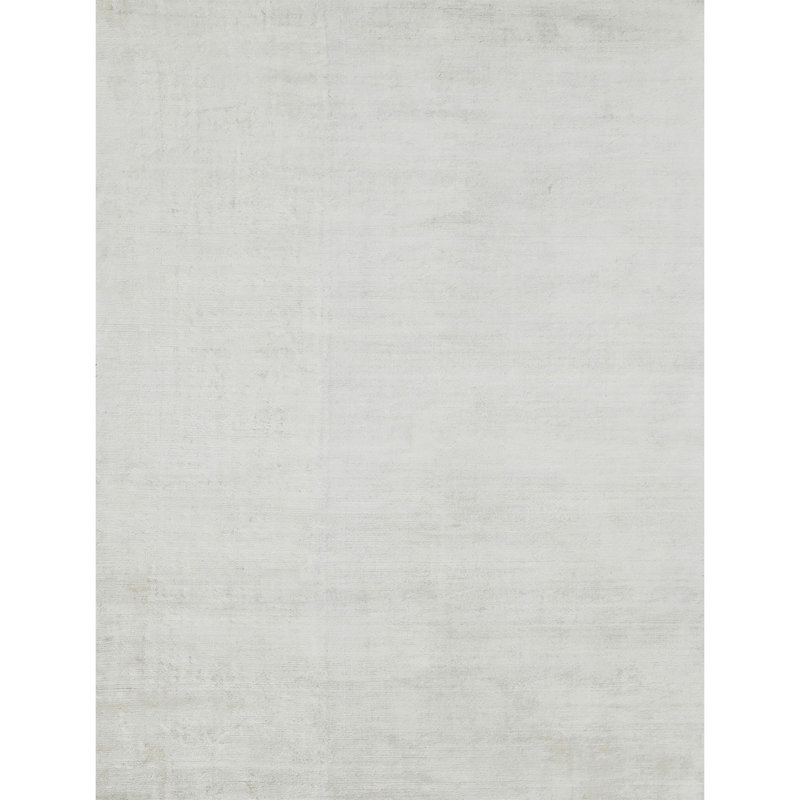 Tapis blanc noué à la main de haute qualité, Rectangle 12 pi x 15 pi