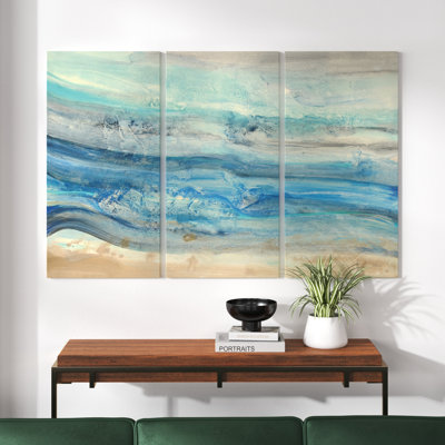 «Landscape Ocean Minéral Waves», peinture sur toile - Vagues de l'océan
