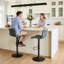 Tabouret de bar rotatif à hauteur réglable avec structure en métal-186712869-186712871