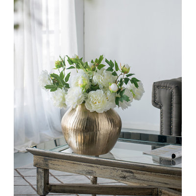 Vase en aluminium, élégant vase de table