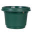  Jardinière ronde verte en plastique Elite avec plateau 7,5 po L x 7,5 po X P 5,2 po H (paquet de 4)