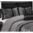 8-Piece Jacquard Floral Patchwork Comforter Set with Bed Skirt, Gray, King-1844913879-1844914824