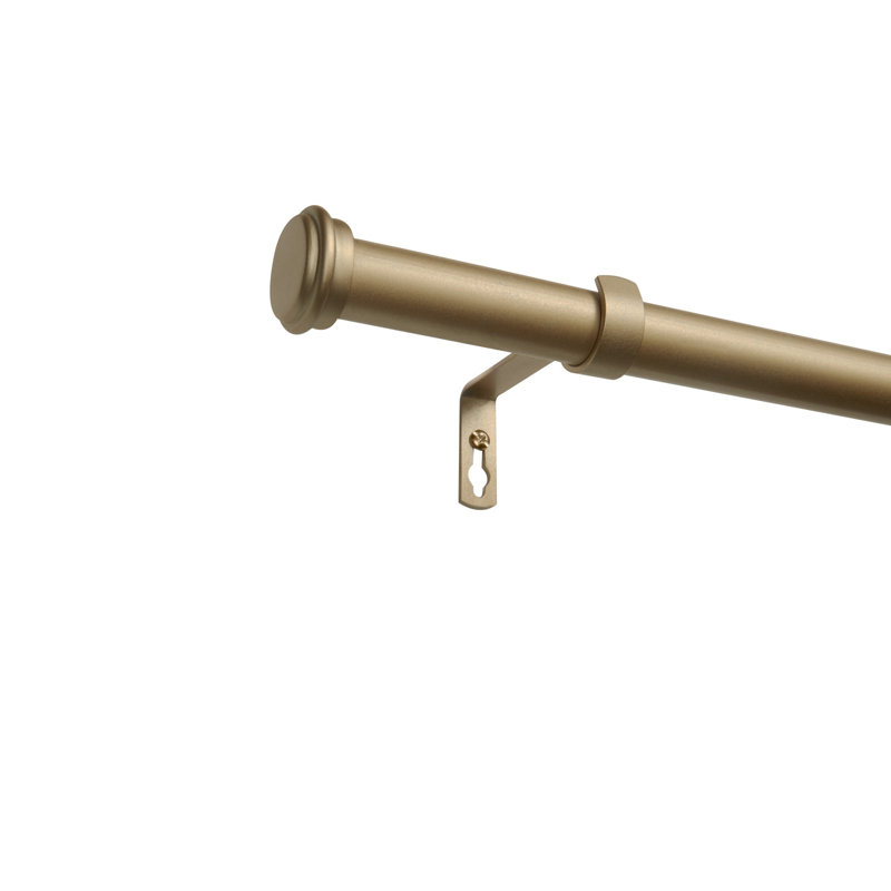 Tringle à rideaux simple réglable en fer 1 po Topper, 36 po - 72 po, Doré