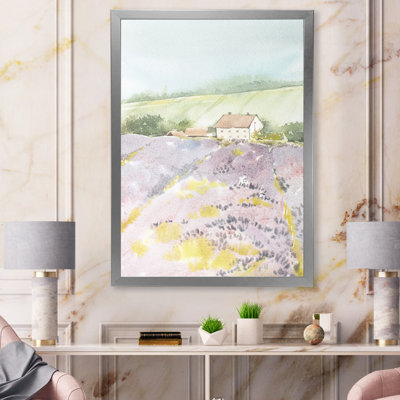 «Morning Sun Over The Lavender Field House I», reproduction sur toile