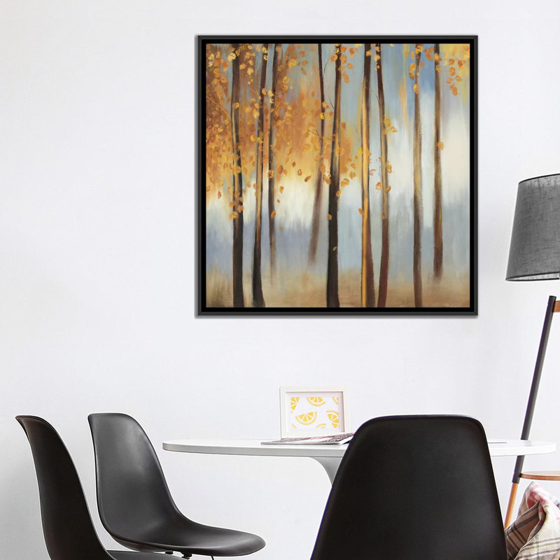 «Days of Gold», impression sur toile, H 18 po x l 18 po x P 1,5 po, Toile avec cadre noir, Pas de tapis