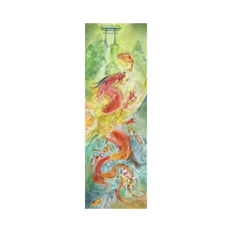 Dragongate by Stephanie Law - Panoramic Painting on Canvas, 152.4 cm H x 50.8 cm W x 1.91 cm D, Wrapped Canvas