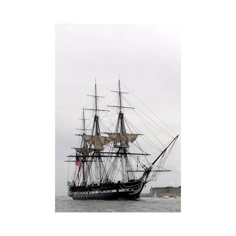 The World's Oldest Commissioned Warship, USS Constitution by Stocktrek Images - Wrapped Canvas Print, 20.32 cm H x 30.48 cm W