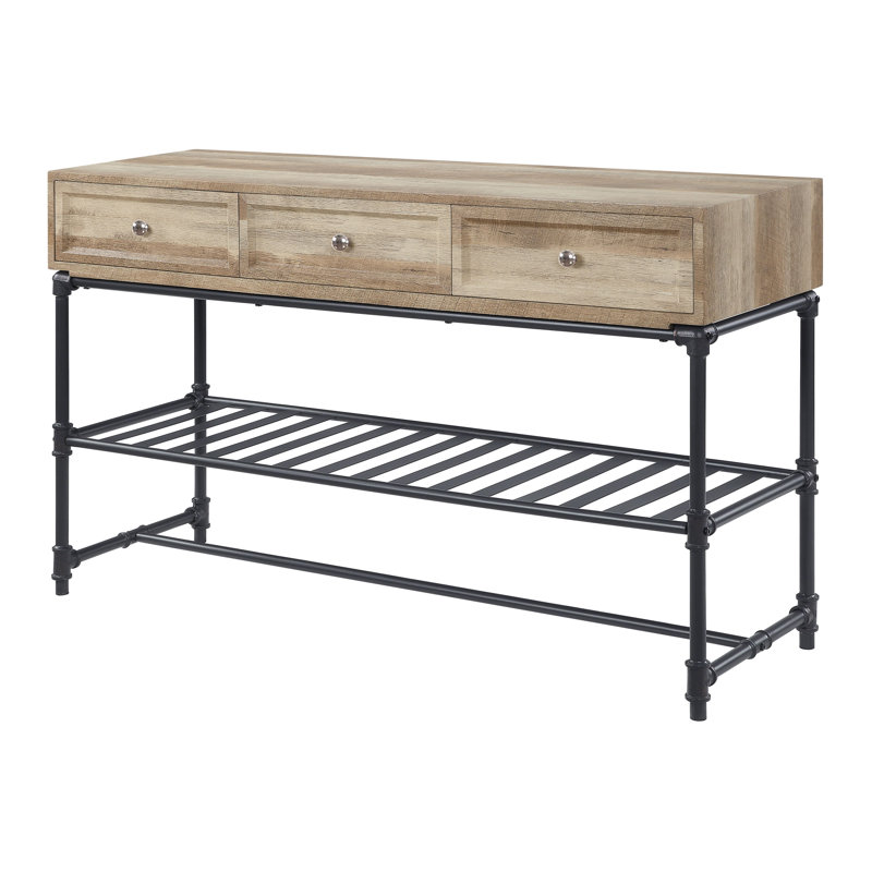Gulyara 46.6'' Wide 3 - Drawer Console Table with Bottom Shelf