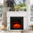 Aamir Electric Filreplace with Mantel, Freestanding TV Stand with Fireplace Heater