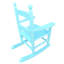 Fauteuil à bascule Blue - Structure en bois franc pour l'intérieur et l'extérieur