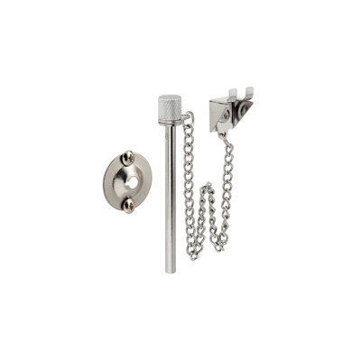 Goupille de porte coulissante FHC U9858, construction en acier, diamètre de la goupille : 4,76 mm (3/16 po), longueur de la goupille : 66,7 mm (2-5/8 po), finition chromée, paquet de 1