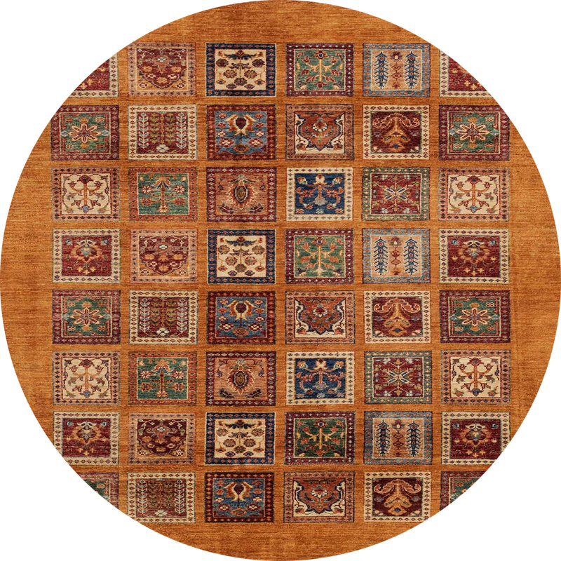 Tapis abstrait moderne 3996, Rond 7 pi