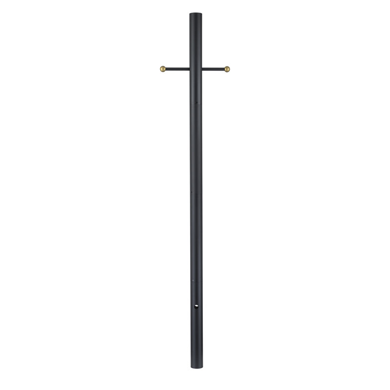 7 Ft. Black Aluminum Outdoor Lamp Post