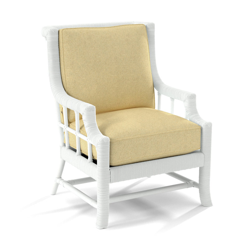 Lafayette Armchair, Frost White, White Performance Fabric; 0851-94