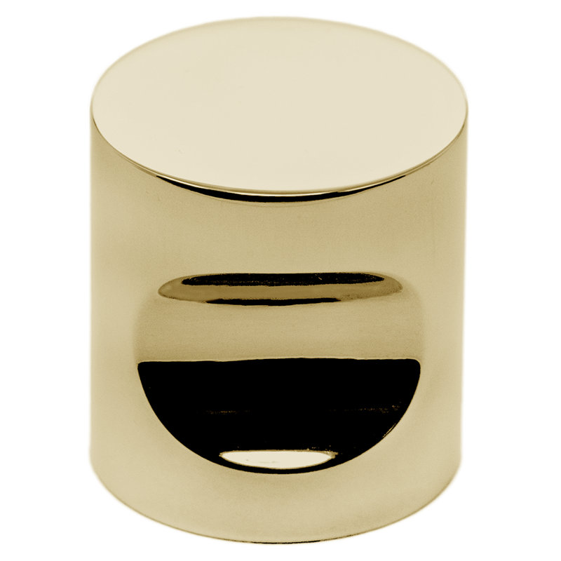 Cylindrical Knob, Satin Black, 0.98