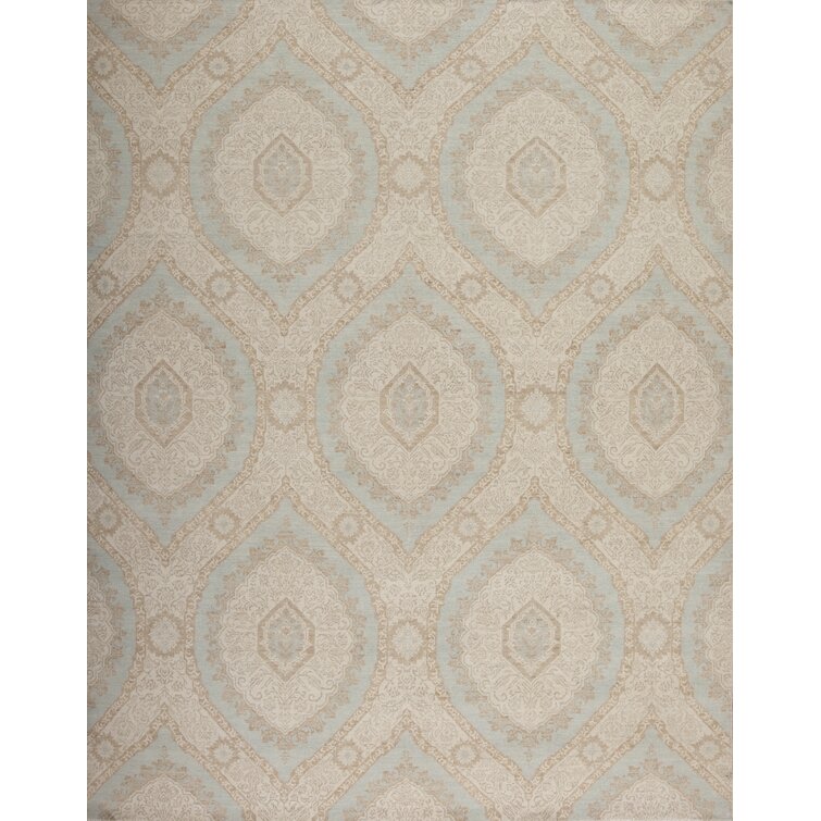 Prestige Oriental Hand-Knotted Wool Ivory/Blue Area Rug