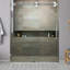 Porte de douche sans cadre avec poignées l 60 po x H 76 po-82235096