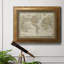 Carte du monde de Mitchell - impression sur toile encadrée