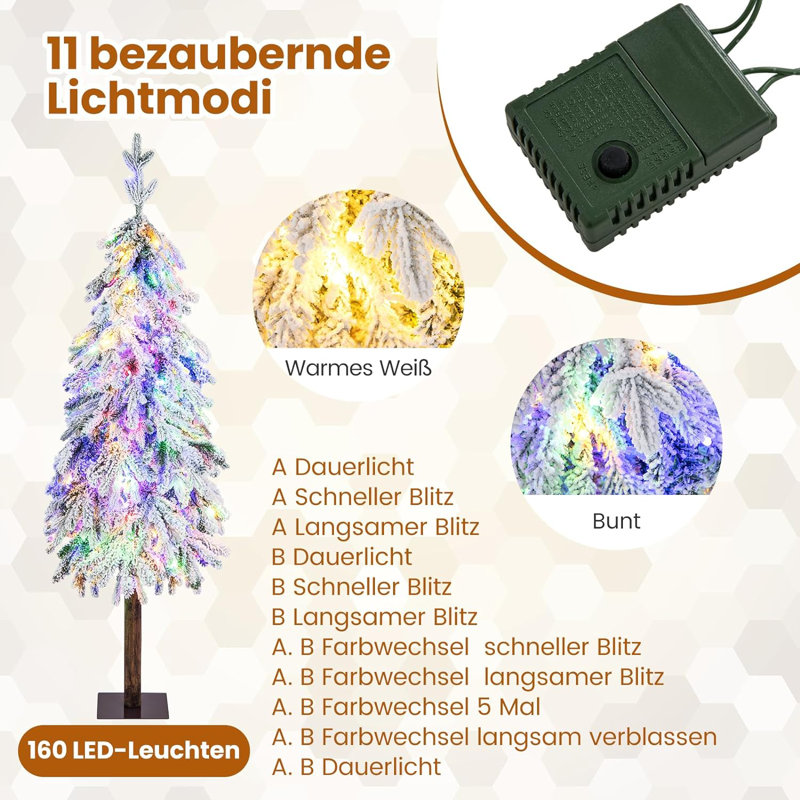 Lighted Artificial Pine Christmas Tree