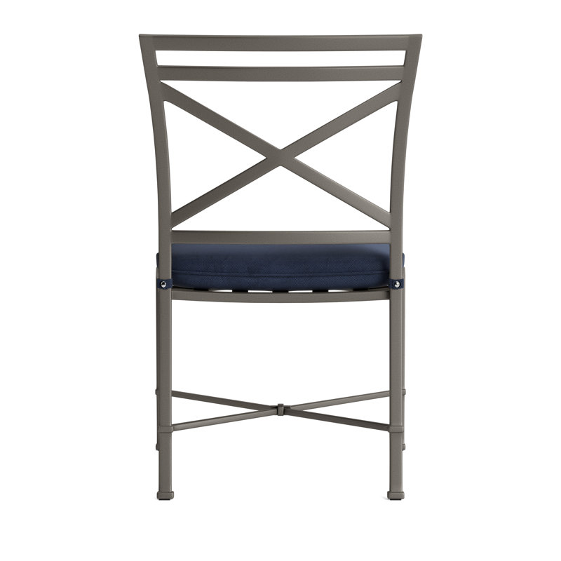 Venetian Outdoor Dining Side Chair, Mica, Fusion Neptune, Navy